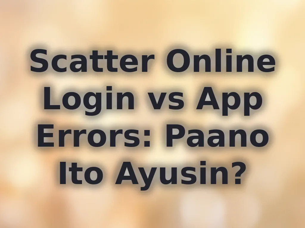 Solusyon sa mga error ng account